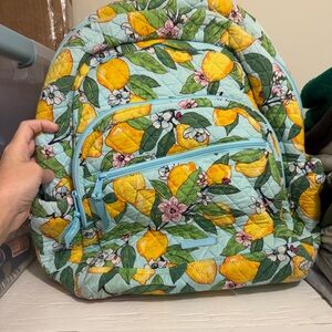 Vera Bradley Lemon Floral Backpack - Yellow and Green